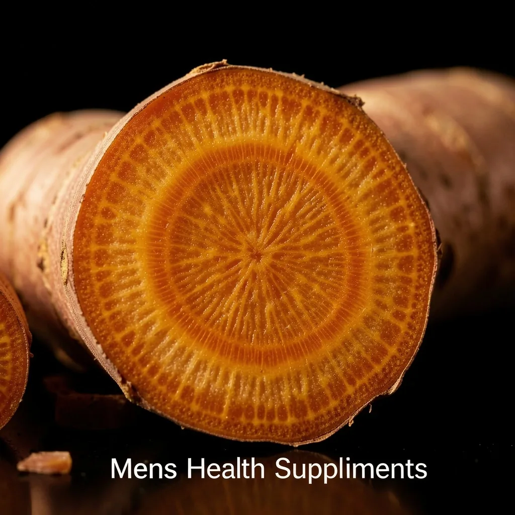 Macro view of turmeric root cross section
